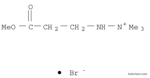 Molecular Structure of 106966-25-0 (PROPANOIC ACID, 3-(2,2,2-TRIMETHYLHYDRAZINYL)-, METHYL ESTER BROMIDE)